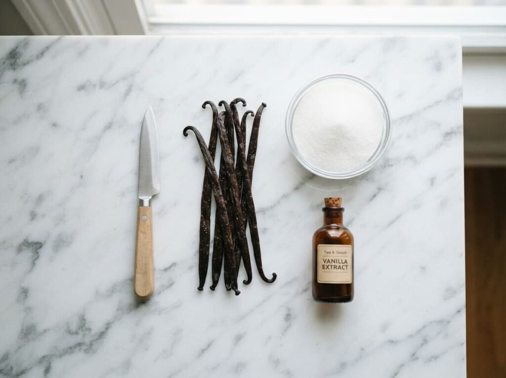 Everything you need to make rich, homemade vanilla bean paste